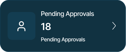 18 pending approvals